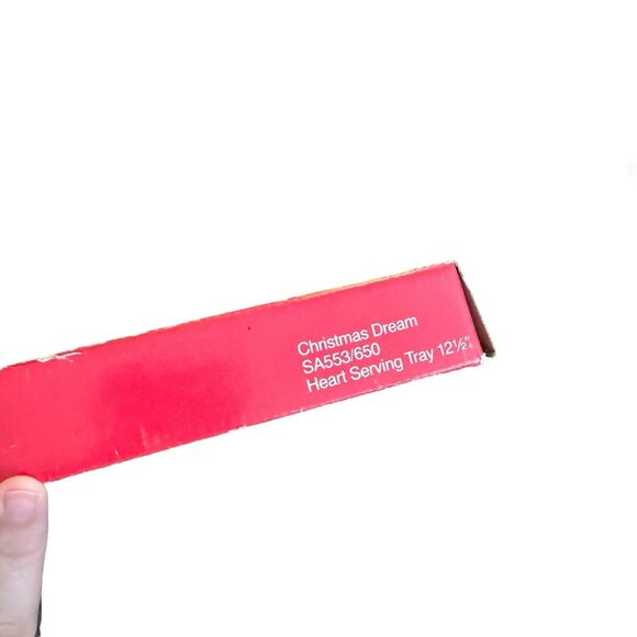 Vtg '80's Mikasa Walther Crystal W Germany Heart-Shaped Serving BearTray Platter - Picture 3 of 14